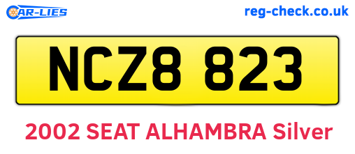 NCZ8823 are the vehicle registration plates.