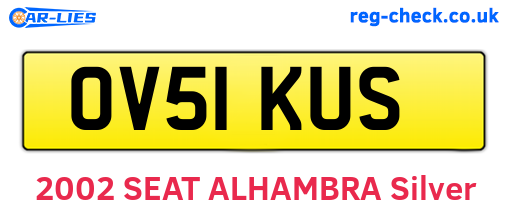 OV51KUS are the vehicle registration plates.