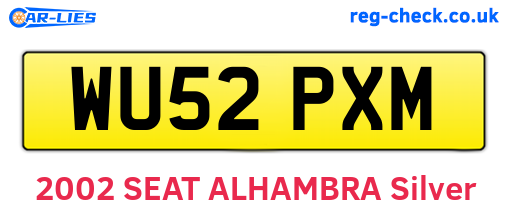WU52PXM are the vehicle registration plates.