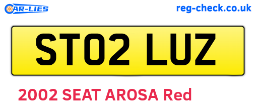 ST02LUZ are the vehicle registration plates.