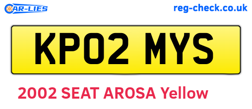 KP02MYS are the vehicle registration plates.