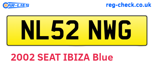 NL52NWG are the vehicle registration plates.