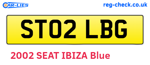 ST02LBG are the vehicle registration plates.
