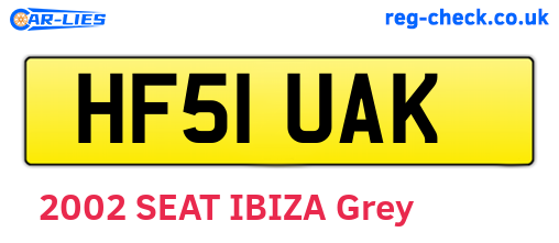 HF51UAK are the vehicle registration plates.