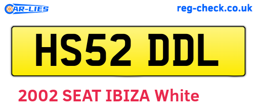 HS52DDL are the vehicle registration plates.