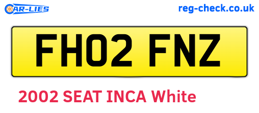 FH02FNZ are the vehicle registration plates.