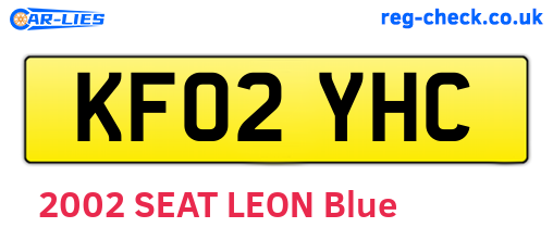 KF02YHC are the vehicle registration plates.