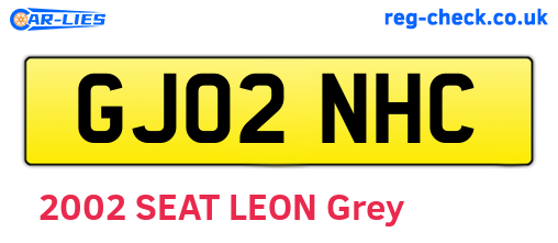 GJ02NHC are the vehicle registration plates.