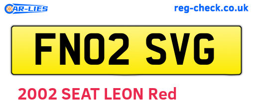 FN02SVG are the vehicle registration plates.