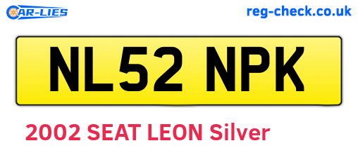 NL52NPK are the vehicle registration plates.