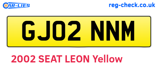 GJ02NNM are the vehicle registration plates.