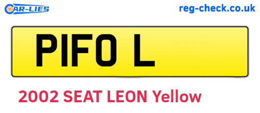 P1FOL are the vehicle registration plates.