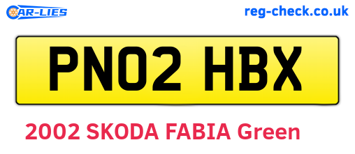 PN02HBX are the vehicle registration plates.