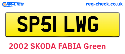 SP51LWG are the vehicle registration plates.