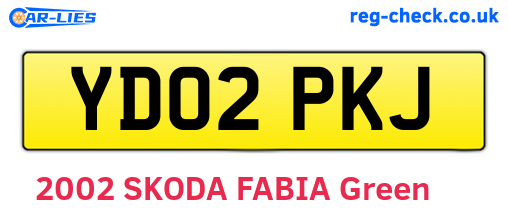 YD02PKJ are the vehicle registration plates.