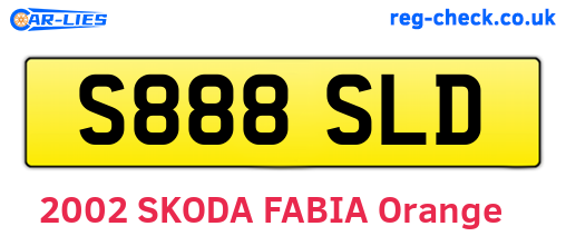 S888SLD are the vehicle registration plates.