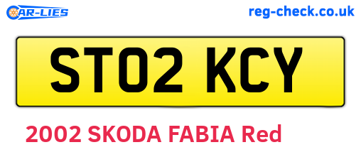ST02KCY are the vehicle registration plates.