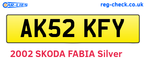 AK52KFY are the vehicle registration plates.