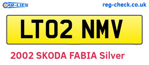 LT02NMV are the vehicle registration plates.