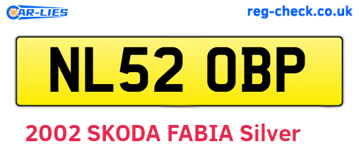 NL52OBP are the vehicle registration plates.