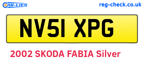 NV51XPG are the vehicle registration plates.