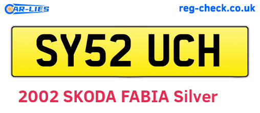 SY52UCH are the vehicle registration plates.