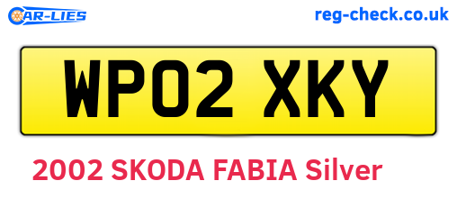WP02XKY are the vehicle registration plates.
