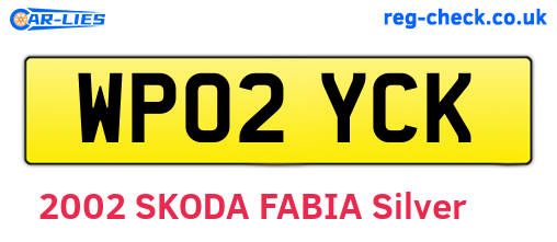 WP02YCK are the vehicle registration plates.