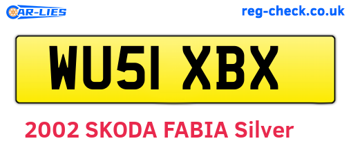 WU51XBX are the vehicle registration plates.