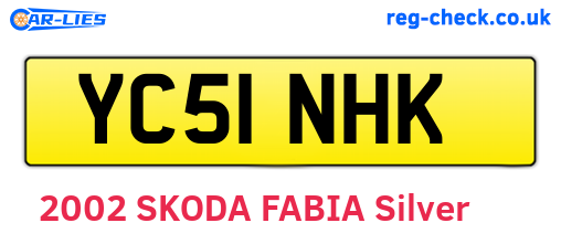 YC51NHK are the vehicle registration plates.