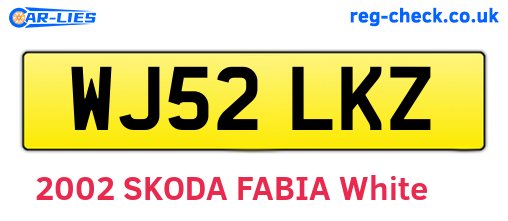 WJ52LKZ are the vehicle registration plates.