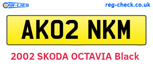 AK02NKM are the vehicle registration plates.