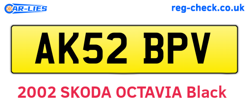 AK52BPV are the vehicle registration plates.