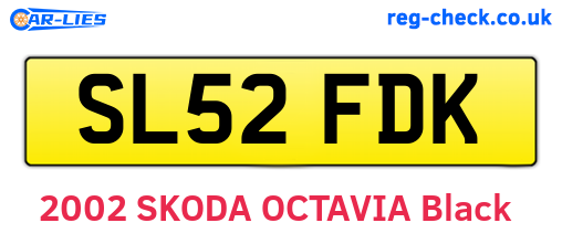 SL52FDK are the vehicle registration plates.