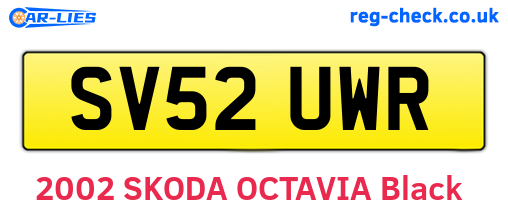 SV52UWR are the vehicle registration plates.