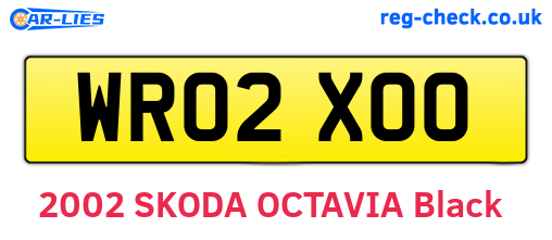 WR02XOO are the vehicle registration plates.