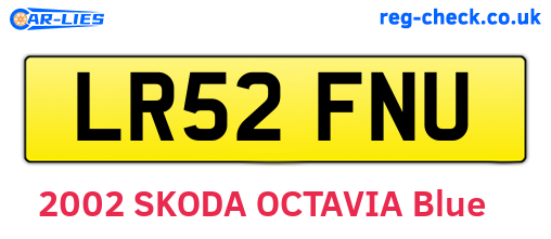 LR52FNU are the vehicle registration plates.