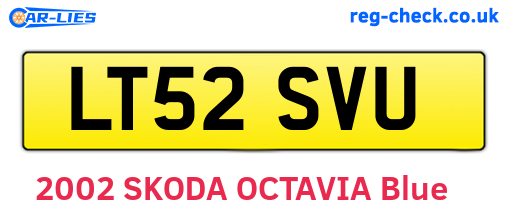 LT52SVU are the vehicle registration plates.