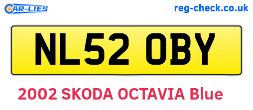 NL52OBY are the vehicle registration plates.