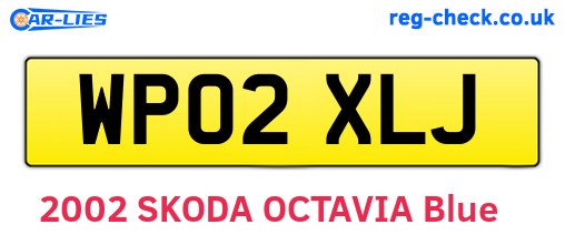 WP02XLJ are the vehicle registration plates.