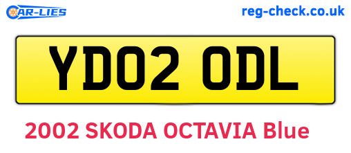 YD02ODL are the vehicle registration plates.