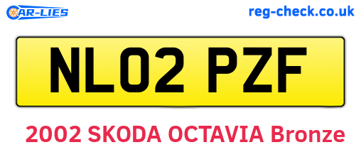 NL02PZF are the vehicle registration plates.