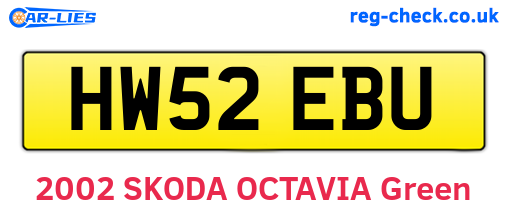 HW52EBU are the vehicle registration plates.