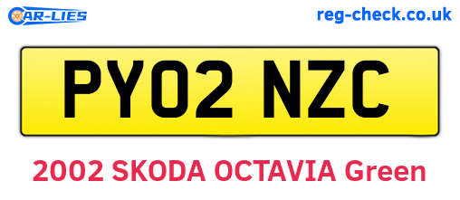 PY02NZC are the vehicle registration plates.