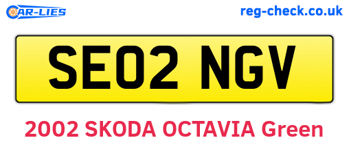 SE02NGV are the vehicle registration plates.