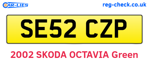 SE52CZP are the vehicle registration plates.