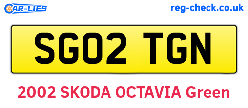 SG02TGN are the vehicle registration plates.