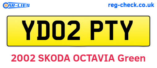 YD02PTY are the vehicle registration plates.