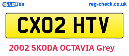 CX02HTV are the vehicle registration plates.