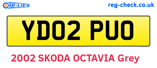YD02PUO are the vehicle registration plates.